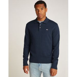 Tommy Jeans Polokragenpullover "TJM SLIM ESSENTIAL POLO SWEATER", mit Logostickerei