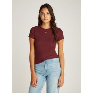 Tommy Jeans T-Shirt "TJW SLIM ESSENTIAL RIB SS", mit gerippter Struktur