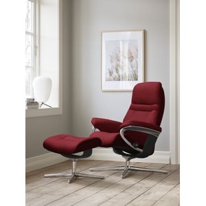 Stressless Fußhocker "Sunrise", mit Cross Base, Größe S, M & L, Holzakzent Schwarz