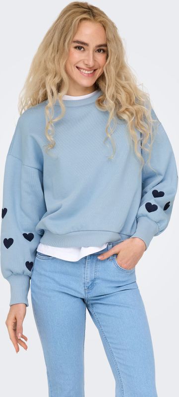 ONLY Sweatshirt "ONLBECCA L/S O-NECK SWT", mit Stickerei