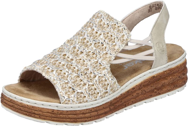 Rieker Keilsandalette, mit seitlichen Gummizügen für guten Sitz