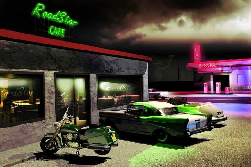 Papermoon Fototapete "Cafe"