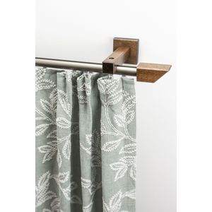 GARESA Gardinenschiene "Cubus, Quadros Innenlauf", 1 läufig-läufig, Wunschmaßlänge, Innenlauf-Vorhanggarnitur, verlängerbar, Holz-Aluminium