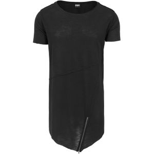 URBAN CLASSICS T-Shirt "Urban Classics Herren Long Open Edge Front Zip Tee", (1 tlg.)