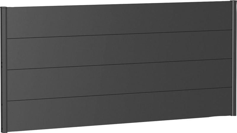 Biohort Sichtschutzelement, 4 Metall-Paneele und 2 Führungsschienen, LxH: 194x91 cm