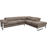 W.SCHILLIG Ecksofa "finn, toller Sitzkomfort, L-Form, hochwertige Verarbeitungsdetails", German Design Award 2016, Fußgestell Chrom glänzend, Breite 281 cm