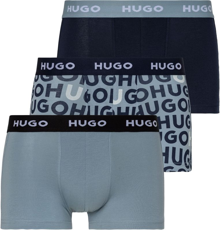 HUGO Underwear Trunk "TRUNK TRIPLET DESIGN", (Packung, 3 St.), mit Logobund