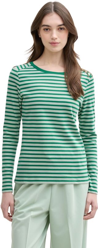 TOM TAILOR Denim Langarmshirt, gestreift, in Ringel-Optik