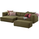 W.SCHILLIG Ecksofa "around-the-block, modern und elegant, bequem, L-Form", mit eleganter Biese, mit Federkern