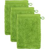 Möve Waschhandschuh "Superwuschel", (Set, 3 tlg., 10-er Set), Waschhandschuh Set mit Bordüre, 100% Premium Cotton Baumwolle, weich