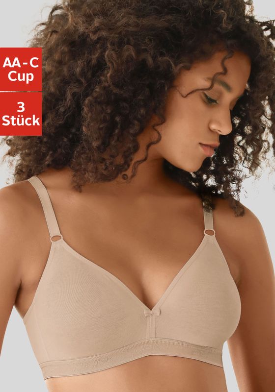 petite fleur Bralette-BH, ohne Bügel im Triangel-Schnitt aus Baumwolle, Basic Dessous