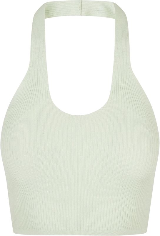 URBAN CLASSICS Muskelshirt "Urban Classics Damen Ladies Rib Knit Crossed Neckholder Top", (1 tlg.)