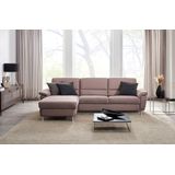 CALIZZA INTERIORS Ecksofa "Onyx L-Form", Recamiere links oder rechts, wahlweise mit Bettfunktion, Breite 270 cm