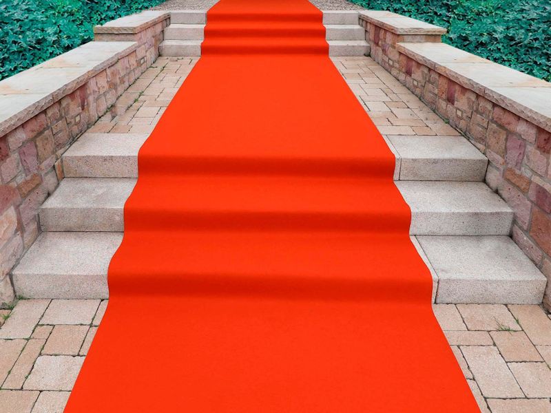 Primaflor-Ideen in Textil Läufer "PODIUM", rechteckig, 2,6 mm Höhe, Breite 200 cm, Nadelfilz, Uni-Farben, ideal für Veranstaltungen