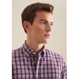 seidensticker Flanellhemd "Slim", Slim Langarm Button-Down-Kragen Karo