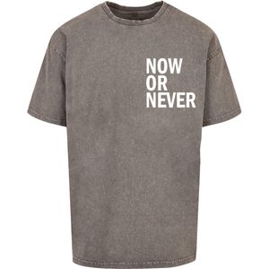 Merchcode T-Shirt "Merchcode Herren Now Or Never Acid Washed Heavy Oversized Tee", (1 tlg.)