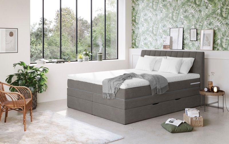 COTTA Boxspringbett "Shark inkl. Bettkasten und Topper", erhältlich in den Breiten 140x200cm, 160x200cm und 180x200cm