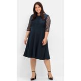 Sheego Abendkleid "Große Größen", mit floraler Spitze und Chiffon-Ärmeln