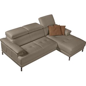 Egoitaliano Ecksofa "Soul, Design und Sitzkomfort auf hohem Niveau, tolle Details, L-Form", mit Recamiere, inkl. Kopfteilverstellung
