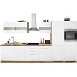 KOCHSTATION Küchenzeile "KS-Luhe", 360 cm breit, wahlweise mit oder ohne E-Geräten, gefräste MDF-Fronten