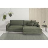 INOSIGN Ecksofa "Downtown, B/T/H: 272/190/84 cm L-Form", weicher Sitzkomfort auch in Cord und Bouclé, incl. Zierkissen