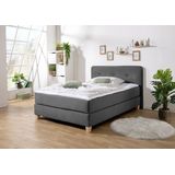 Home affaire Boxspringbett "Fargo", inkl. Topper, in 3 Matratzenarten, in Samt- oder Strukturstoff