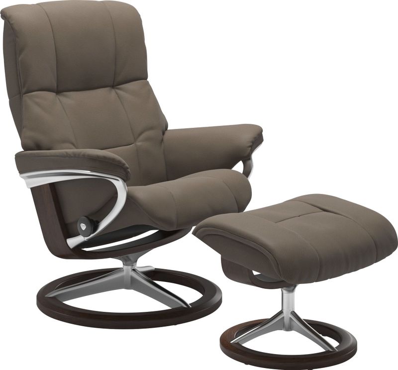 Stressless Relaxsessel "Mayfair", (Set, Relaxsessel mit Hocker), mit Hocker, mit Signature Base, Größe S, M & L, Gestell Braun