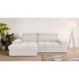Home affaire Ecksofa "ALVERIE mit Recamiere, moderne Steppung, Maße: B/T/H 274/203/106 cm", L-Form mit Wellenunterfederung, mit 4 Rückenkissen, pflegeleicht Stoff