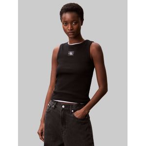 Calvin Klein Jeans Tanktop "A - WVN LBL 2X2 CTTN", Mit Rundhalsausschnitt