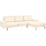 Creation BY ROLF BENZ Ecksofa "CR.450, Designecksofa, Polsterecke, L-Form", Armlehne breit und niedrig, Alugussfüße in umbragrau, Breite 294 cm
