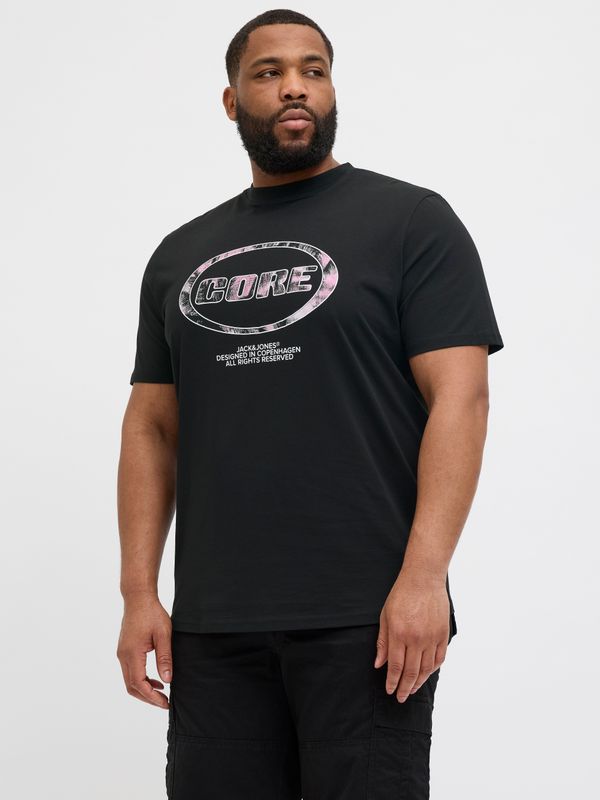 Jack & Jones PlusSize Print-Shirt "JCOLIDO AOP FRONT PRINT TEE SS CRE PLS", mit Logo Print