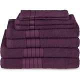 good morning Handtuch Set "Uni", (Set, 8 St., 2 Stück 70x140 cm-2 Stück 50x100 cm-2 Stück 30x50 cm-2 Stück 16x21 cm), Baumwolle, Walkfrottee, Bordüre, 500 GSM, Einfarbig, ohne Aufhängung