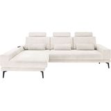 set one by Musterring Ecksofa "SO 3600, inkl motor. Sitztiefenverstellung, Kopfstützen, Nierenkissen", Sitzhöhe 44 cm, Kaltschaum, Breite 293 x Tiefe 180 cm, Kama natur