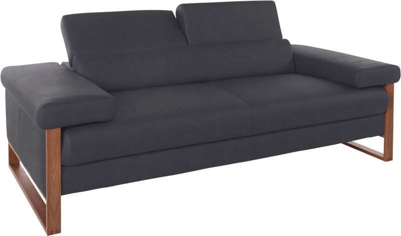 W.SCHILLIG 2-Sitzer "finn", German Design Award 2016, Fußgestell Nussbaum natur, Breite 210 cm
