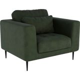TRENDMANUFAKTUR Sessel "Luzi, Loungesessel, modern mit extra hohen Füßen", Designsessel mit tollem Sitzkomfort, Metallfüße schwarz, Breite 96 cm