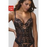 JETTE Corsage, mit Push-up-Kissen und abnehmbare Strapse, sexy Dessous, Reizwäsche