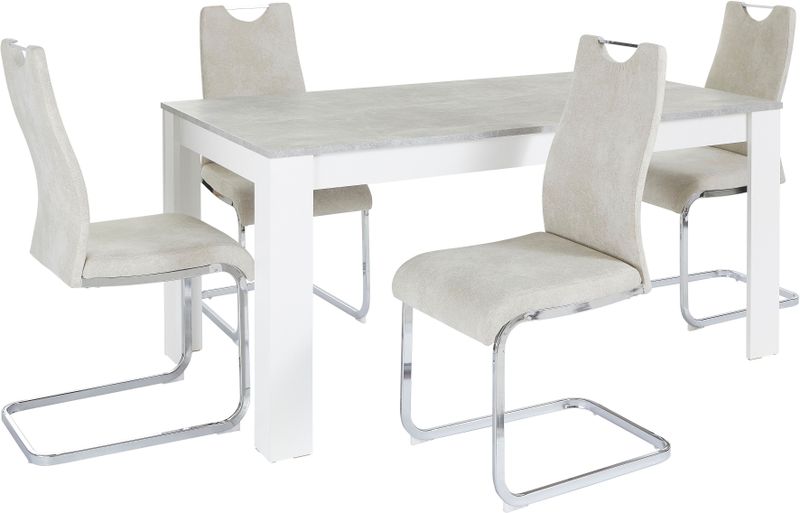 Home affaire Essgruppe "Milano", (Set, 5 tlg.), 4 Stühle und 1 Tisch