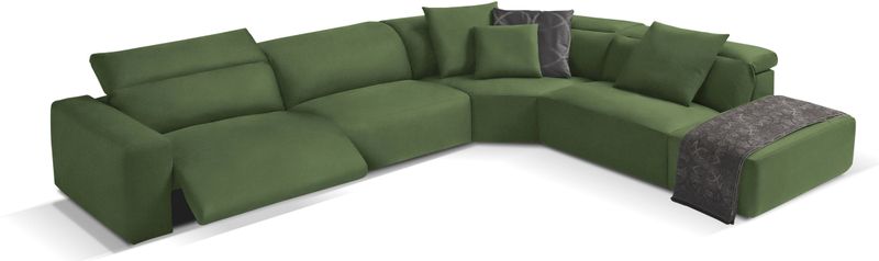 Egoitaliano Ecksofa "Beverly, extravangantes Designsofa mit erstklassigem Sitzkomfort", wahlweise mit elektrischer Relaxfunktion, Kopfteilverstellung
