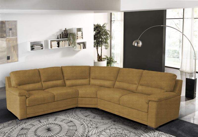 Egoitaliano Ecksofa "Doris, modernes Designerecksofa in hochwertigen Microfaserqualitäten", edle Detailverarbeitung, wahlweise fleckenabweisend oder in Lederoptik