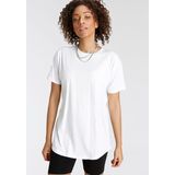 Tamaris Oversize-Shirt, Kurzarm, weiter Schnitt, Basic-Stil, Rundhalsausschnitt