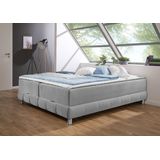 INOSIGN Boxspringbett "Vaasa", für Dachschrägen geeignet, inkl. Bettkasten und Topper