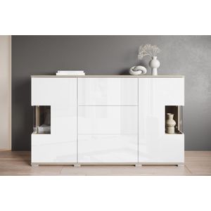 INOSIGN Sideboard "Kenia", (1 St.), Sideboard mit 3 Schubladen, 6 Fächern, Glastüren, Breite 150 cm