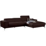 W.SCHILLIG Ecksofa "piedroo, Designsofa mit tollem Sitzkomfort, bequem und elegant, L-Form", Kopfteilverstellung, wahlweise mit Sitztiefenverstellung, Breite 303cm