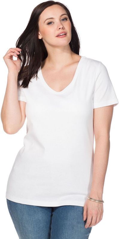 Sheego T-Shirt "Große Größen", mit V-Ausschnitt
