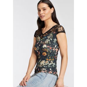 Laura Scott Spitzenshirt, mit Spitzeneinsatz