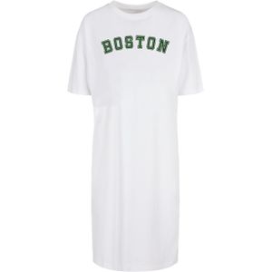 Merchcode Shirtkleid "Merchcode Damen Ladies Boston Organic Oversized Slit Tee Dress", (1 tlg.)