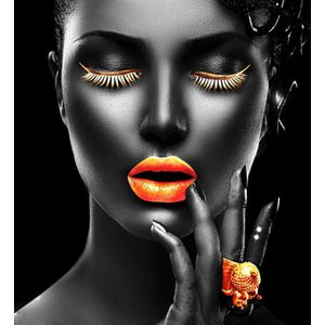 Papermoon Fototapete "GOLDENE LIPPEN-SCHMUCK ART DESIGN ABSTRAKT MUSTER KUNST"