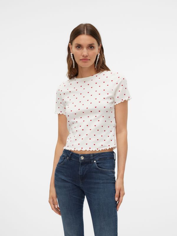Vero Moda Kurzarmshirt "VMHARRY SS O-NECK TOP JRS NOOS"