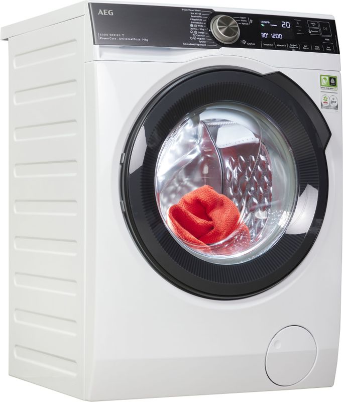 AEG Waschmaschine 8000 Series "LR8E80690 914501317", 9 kg, 1600 U/min, PowerClean - Fleckenentfernung in 59 Min. bei nur 30 C & Wifi