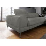 W.SCHILLIG Ecksofa "piedroo, Designsofa mit tollem Sitzkomfort, bequem und elegant, L-Form", Kopfteilverstellung, wahlweise mit Sitztiefenverstellung, Breite 303cm